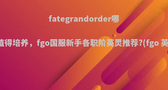 fategrandorder哪些英灵值得培养，fgo国服新手各职阶英灵推荐?(fgo 英灵推荐)