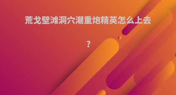 荒戈壁滩洞穴潮重炮精英怎么上去?