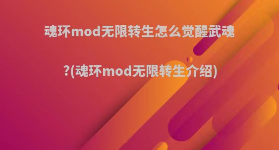 魂环mod无限转生怎么觉醒武魂?(魂环mod无限转生介绍)